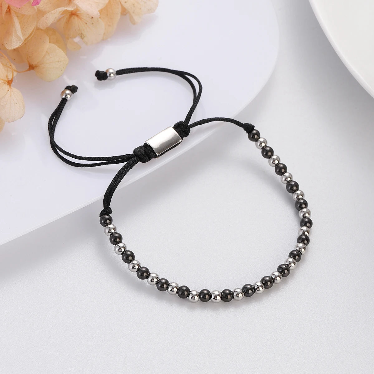 (A7 HEALING Bracelet) Men Women Bracelet 4MM Copper Beaded Charm Bracelet Pulseira Adjustable Bracelet