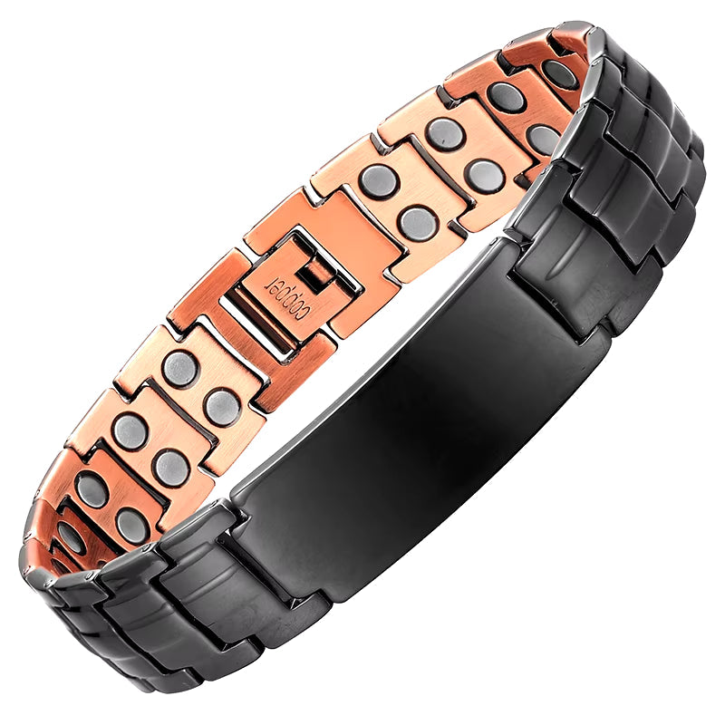 A7 HEALING LUXURY COLLECTION - Copper Magnetic Bracelet Personalize ID Name Bracelets for Men Women Adjustable Wristband Bracelet 