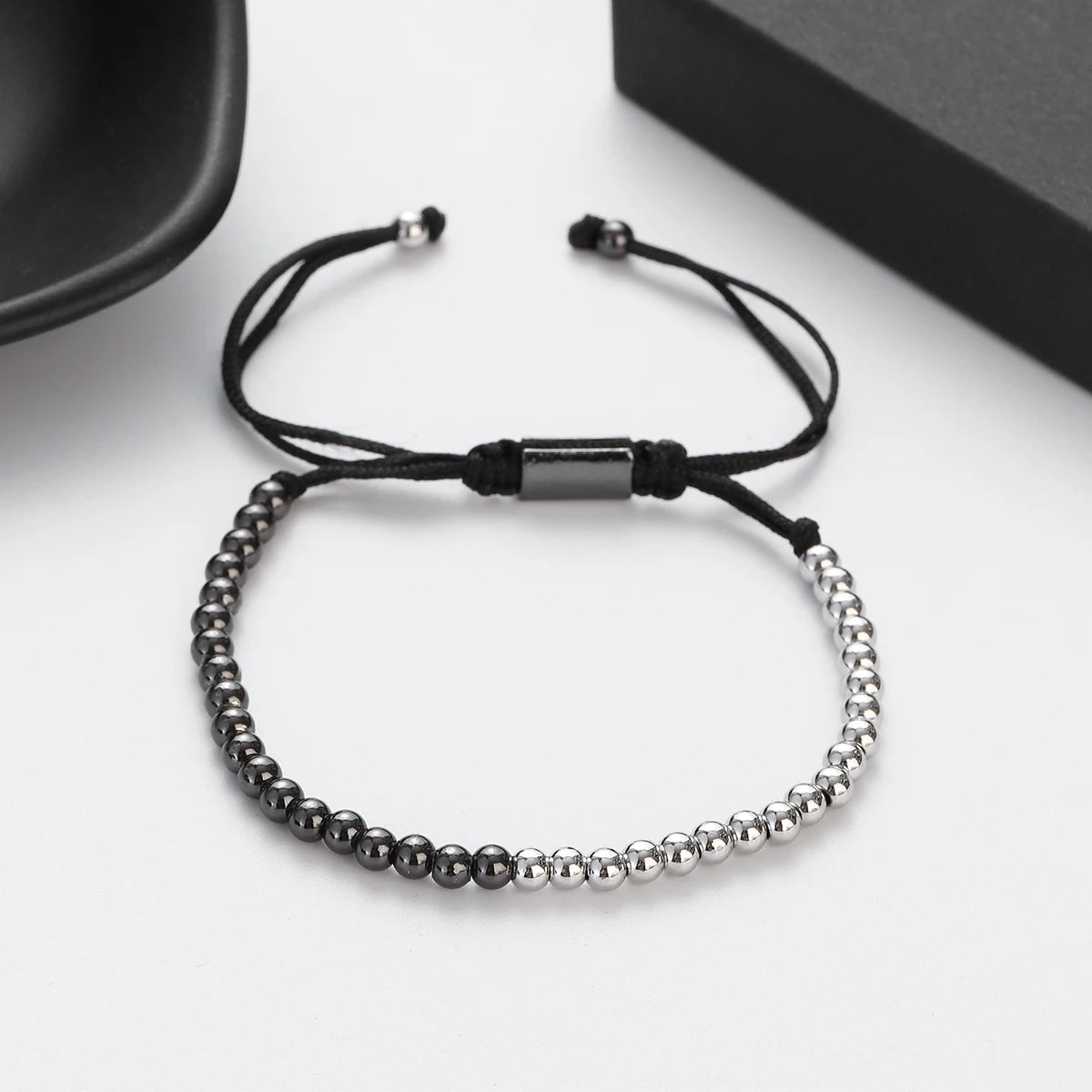 (A7 HEALING Bracelet)  Men Women Bracelet 4MM Copper Beaded Charm Bracelet Pulseira Adjustable Bracelet 